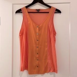 Theory Modal Silk button up tank top in Medium